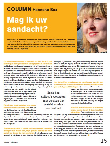 mindfulness aandacht zorgprofessional